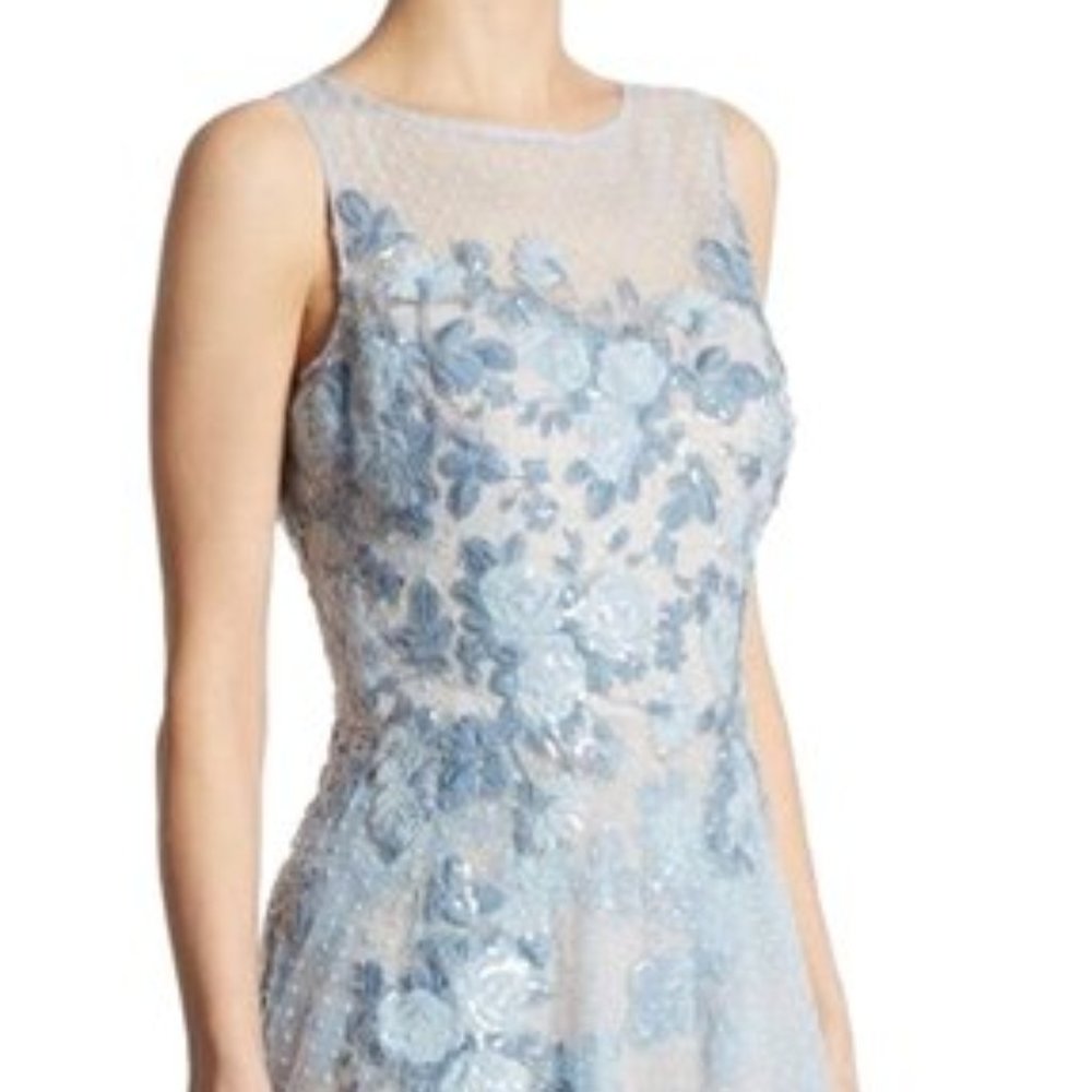 Light Blue Embellished Tulle Gown Formal Dress - Picture 2 of 3